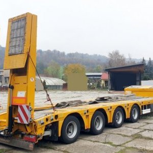 foto 72/64t lowbed telescop 4axles trailer load ca13m Kassbohrer