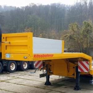 foto 72/64t lowbed telescop 4axles trailer load ca13m Kassbohrer