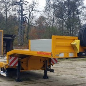 foto 72/64t lowbed telescop 4axles trailer load ca13m Kassbohrer